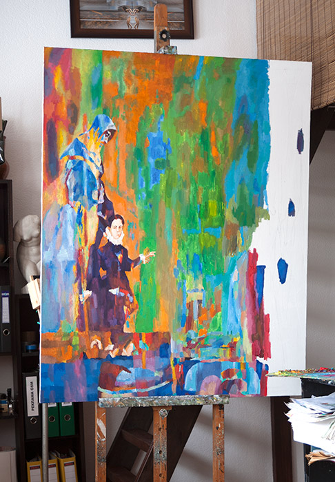 Improvisation (El Greco) painting process