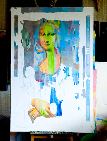 Mona Lisa painting process