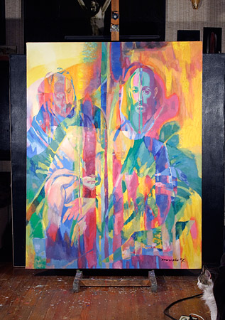 St. Peter and St. Paul painting process