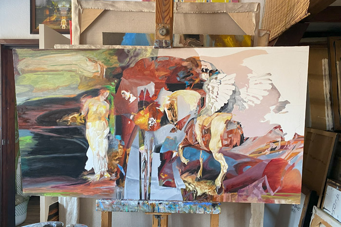 Perseus and Andromeda (Peter Paul Rubens Improvisation) painting process Perseus and Andromeda (Peter Paul Rubens Improvisation) painting process