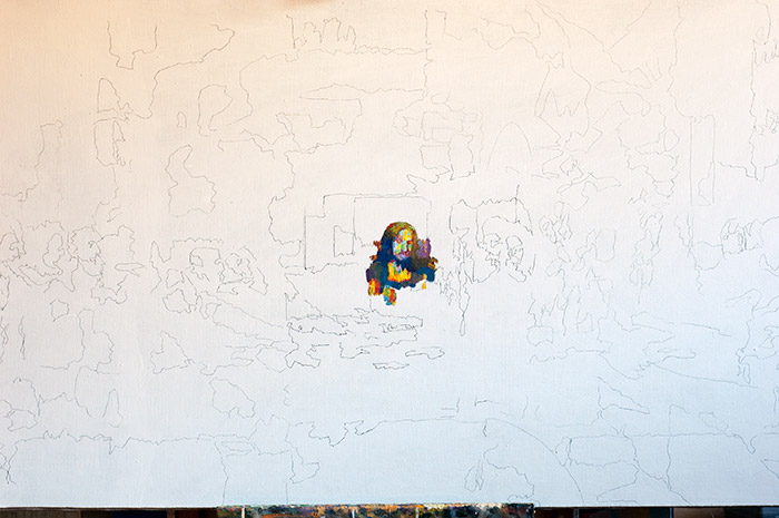 The Last Supper painting process