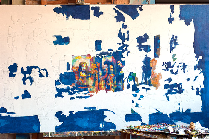 The Last Supper painting process