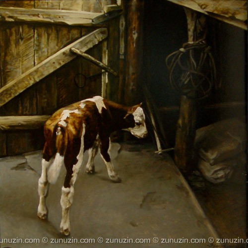 Traditional art for sale - On a farmyard