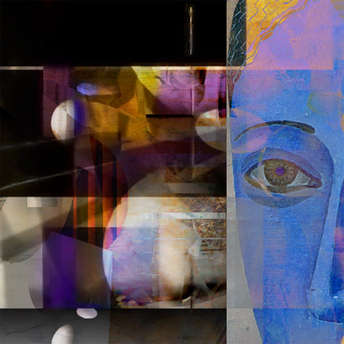 Fragment - Blue lady: Portrait in frame