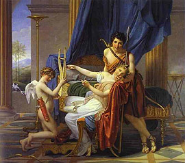 Jacques-Louis David - Sappho, Phaon and Cupid