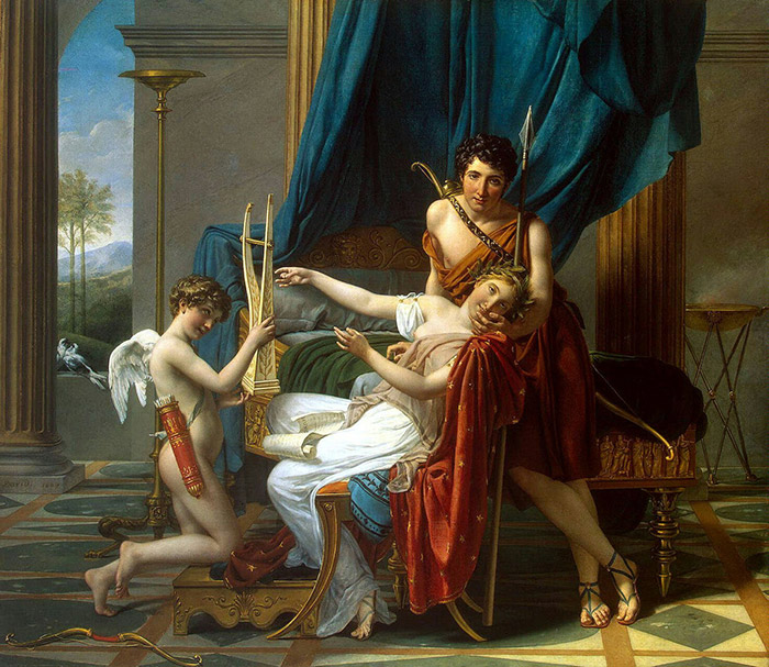Jacques-Louis David - Sappho, Phaon and Cupid