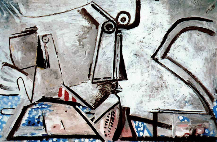 Pablo Picasso - Lying Nude and a Head