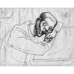 Pencil artwork - Sleeping man