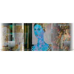 Digital fine art print on paper - Blue lady