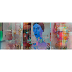 Contemporary art prints - Blue lady: Grief
