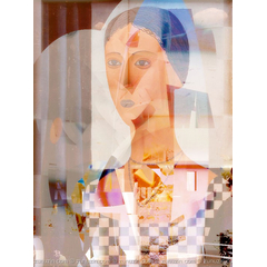 Digital art for sale - Girl behind the Glass