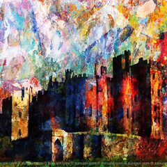 Scotland Castle Art Poster - Nortumberland Castle