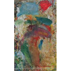 Abstract acrylic painting - Flowers in a Vase