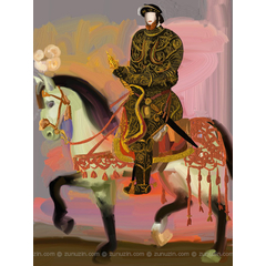 King on horseback