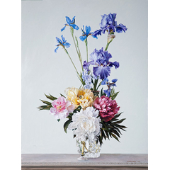 Irises and peonies