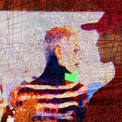 Fragment - Theatre. Harlequin