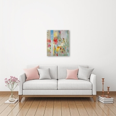 View in Room - The girl with the wine glass (Jan Vermeer Van Delft Improvisation)