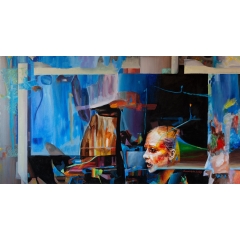 Girl at the night window