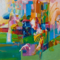 Girl reading a letter at an open window (Jan Vermeer Van Delft Improvisation) - fragment