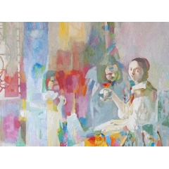 The girl with the wine glass (Jan Vermeer Van Delft Improvisation) - fragment