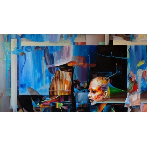 Girl at the night window