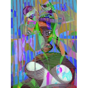 Woman in a Stripped Hat (Reflections on works by Pablo Picasso)