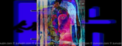 Digital art print - Blue lady: Manhattan