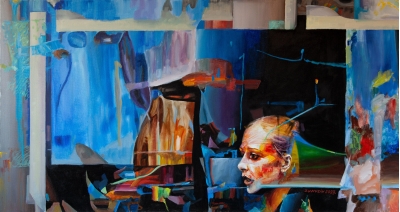 Girl at the night window