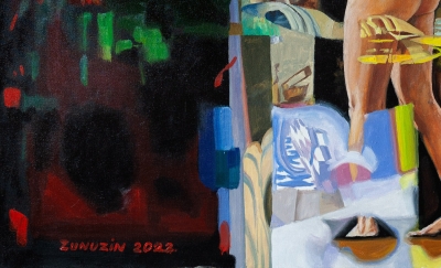 Cup of coffee at night - fragment