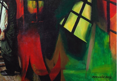 Dusk. Self Portrait in studio - fragment