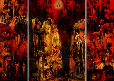 Haystack (triptych) (Hieronymus Bosch Improvisation)