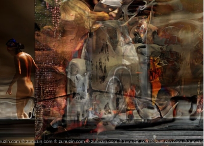 Digital art on canvas - Out of time