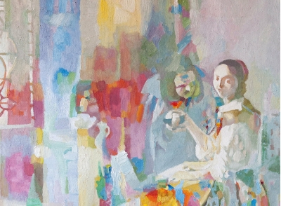 The girl with the wine glass (Jan Vermeer Van Delft Improvisation) - fragment