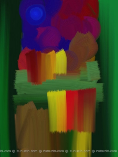 Abstract Ipad drawing - Blue Moon