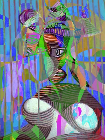 Woman in a Stripped Hat (Reflections on works by Pablo Picasso)