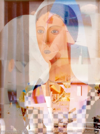 Digital art for sale - Girl behind the Glass