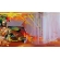 Golden buddha on landscape background - fragment